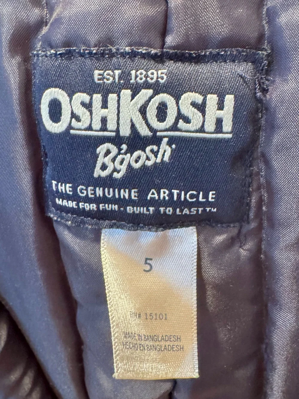OshKosh B'gosh Dark Gray Kids Snow Overalls